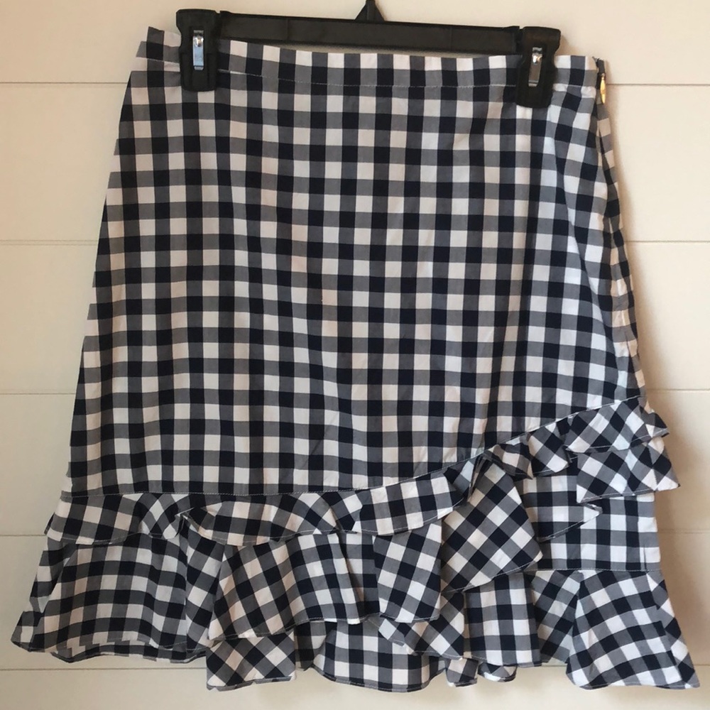 NWT Draper James Dolly Check Flutter Skirt - Picture 4 of 6